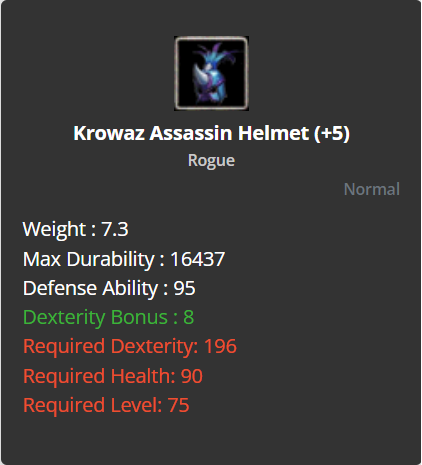 Krowaz Assassin Helmet +5