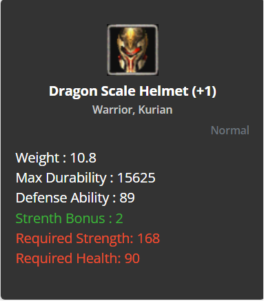Dragon Scale Helmet +1